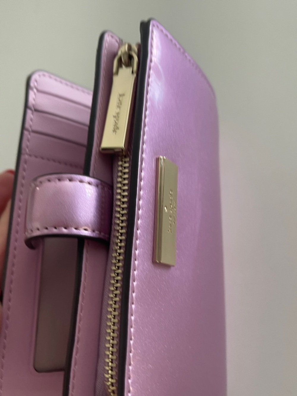 kate spade pink metallic continental wallet - Picture 6 of 8